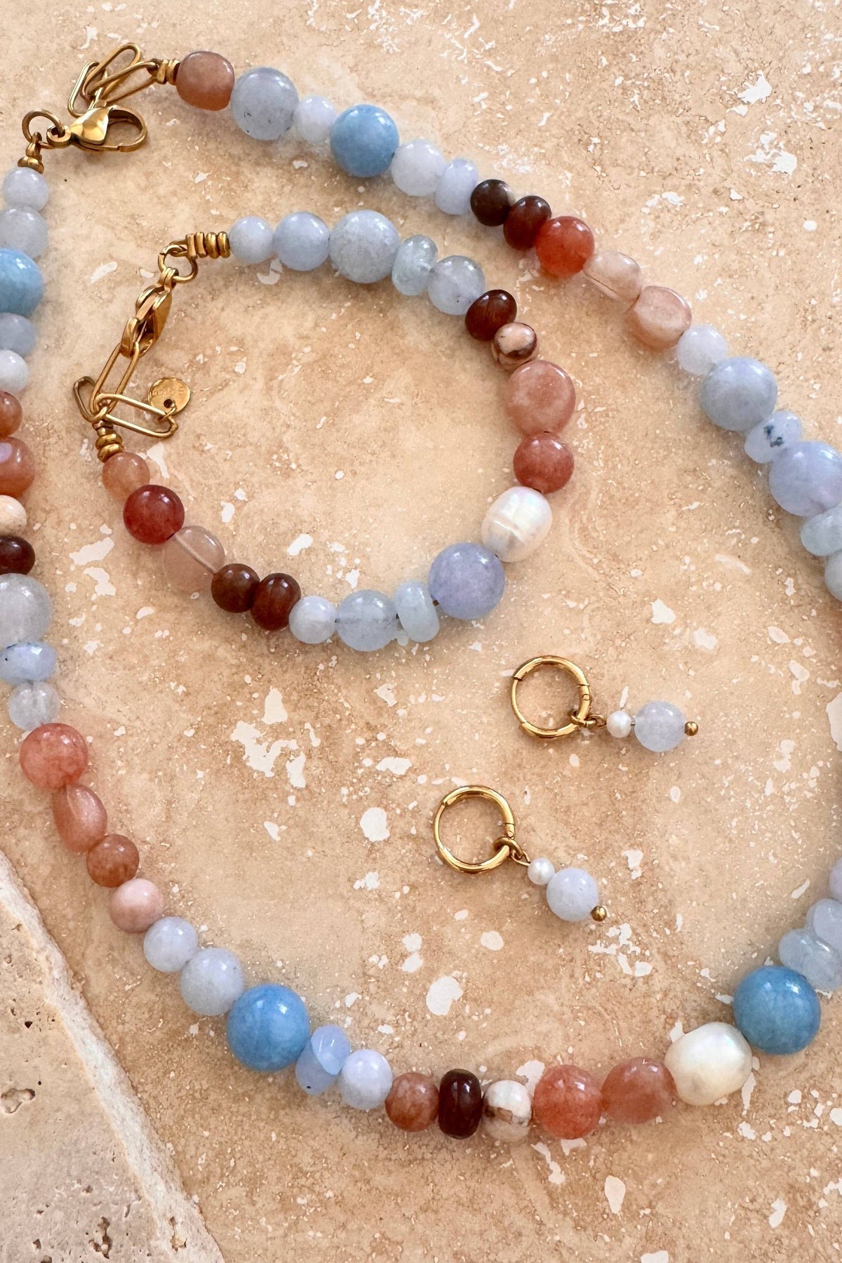 Whisper Pearl & Stone Necklace