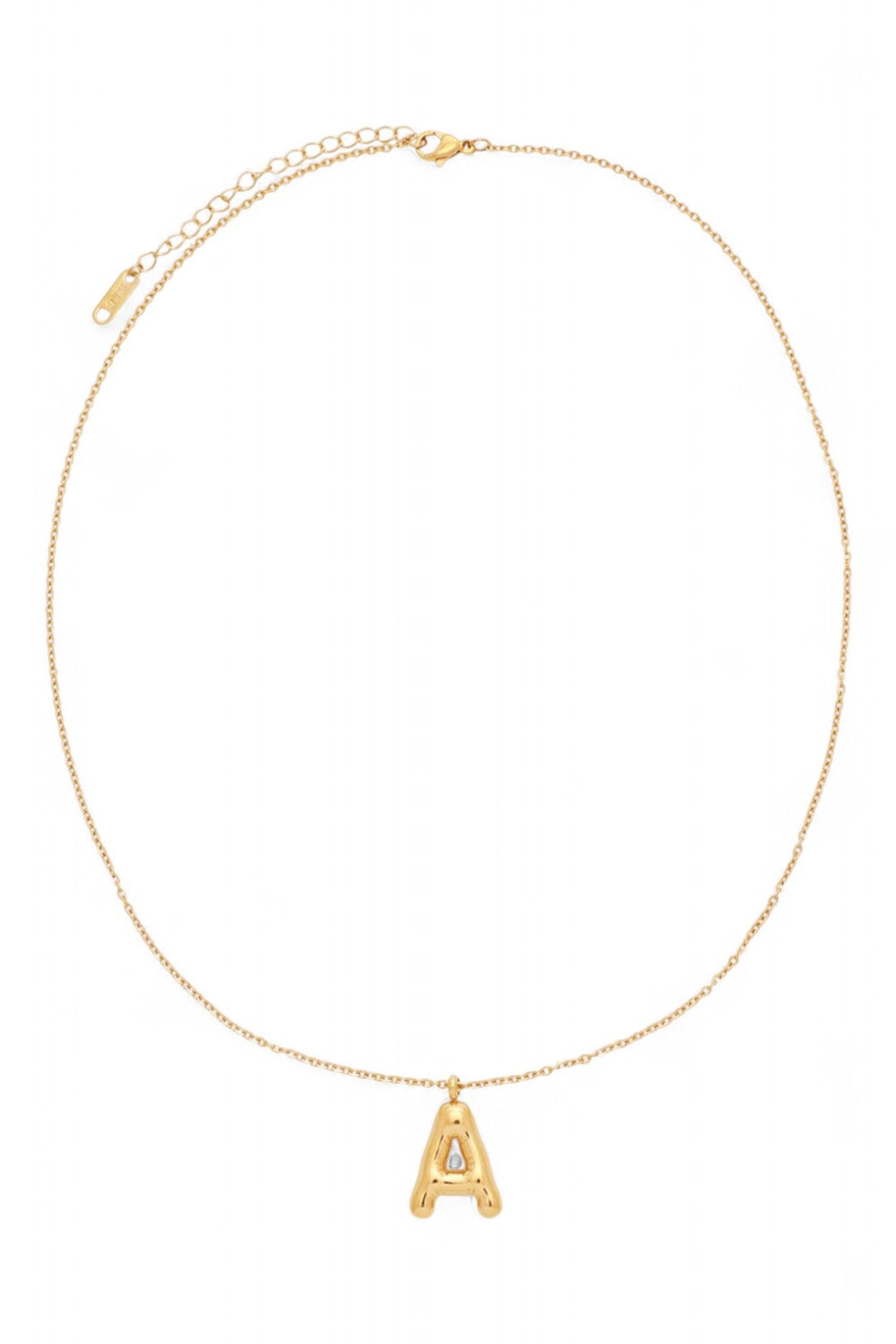 Bubble Initial Necklace | Gold