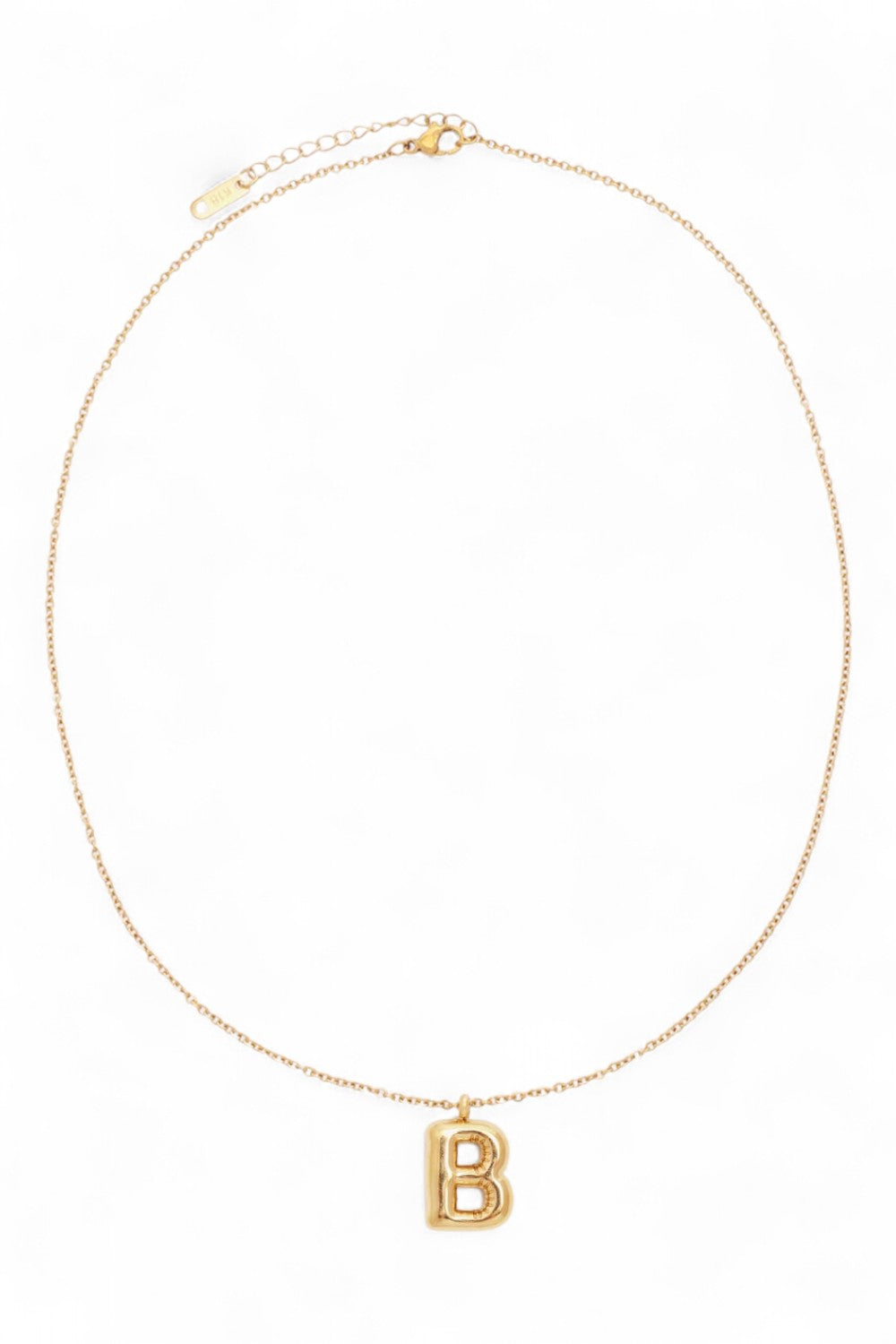 Bubble Initial Necklace | Gold