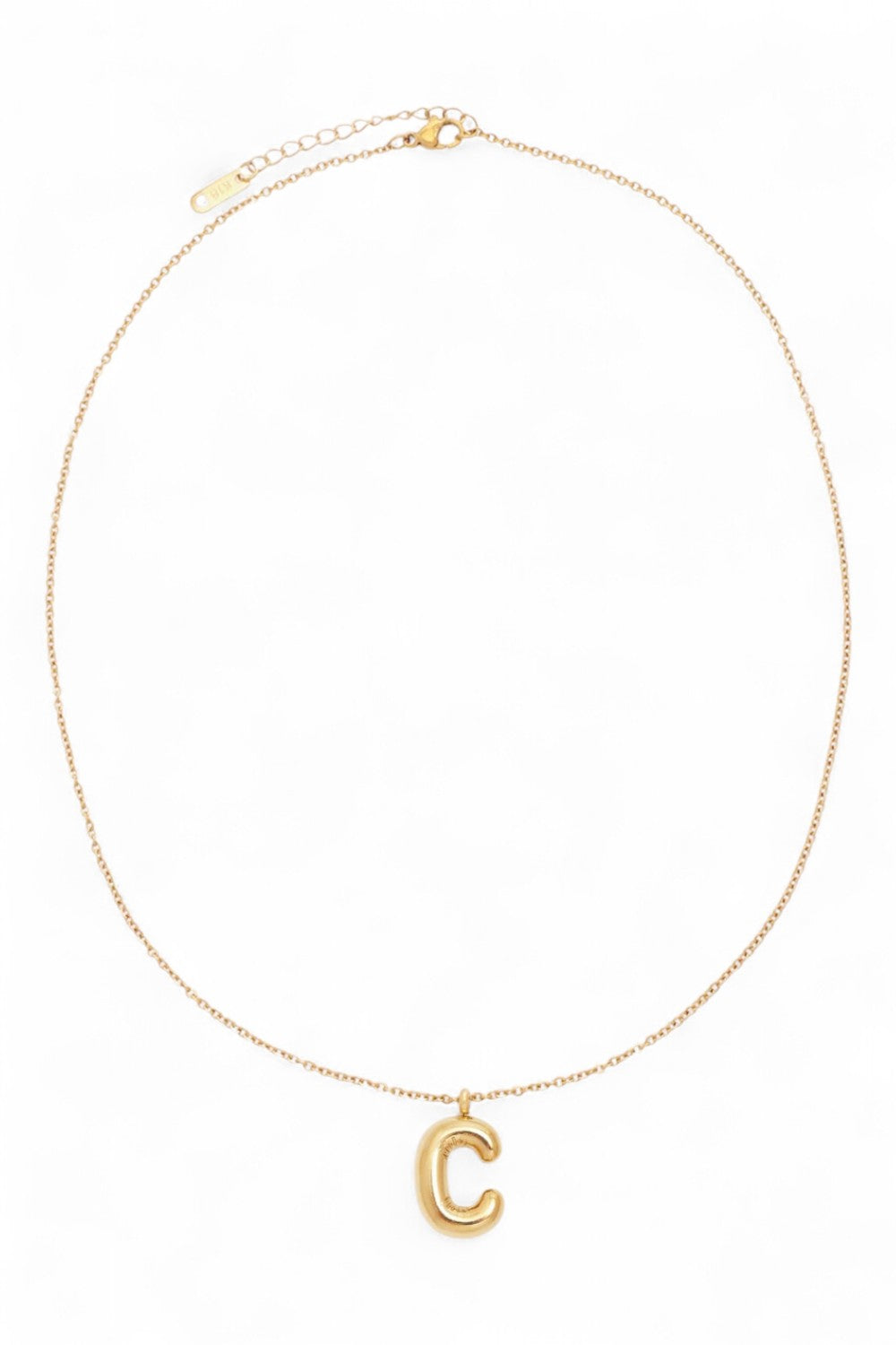 Bubble Initial Necklace | Gold