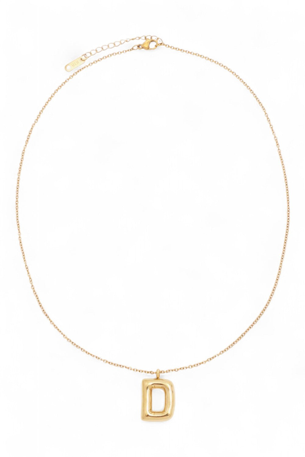 Bubble Initial Necklace | Gold