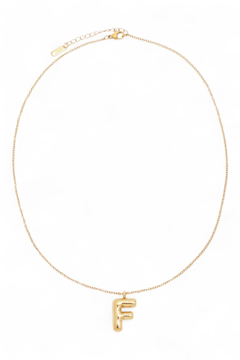 Bubble Initial Necklace | Gold
