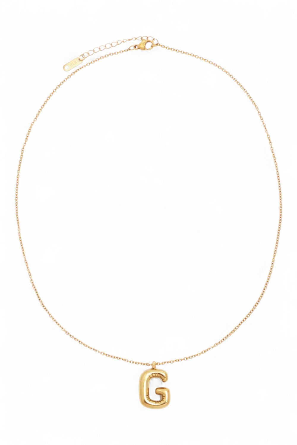 Bubble Initial Necklace | Gold