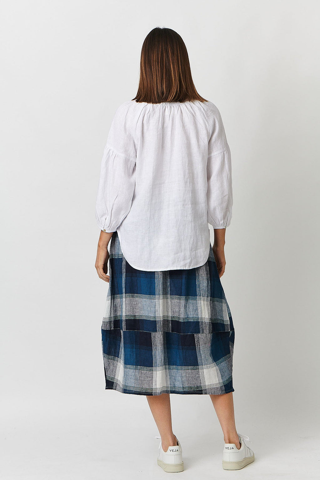 GA384 Skirt in Lagoon Plaid