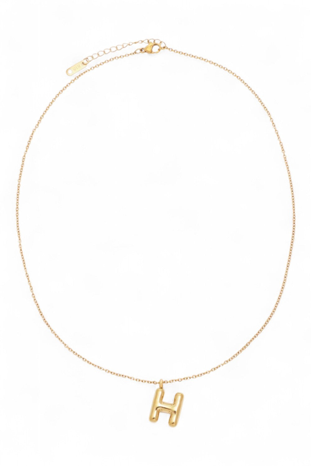 Bubble Initial Necklace | Gold