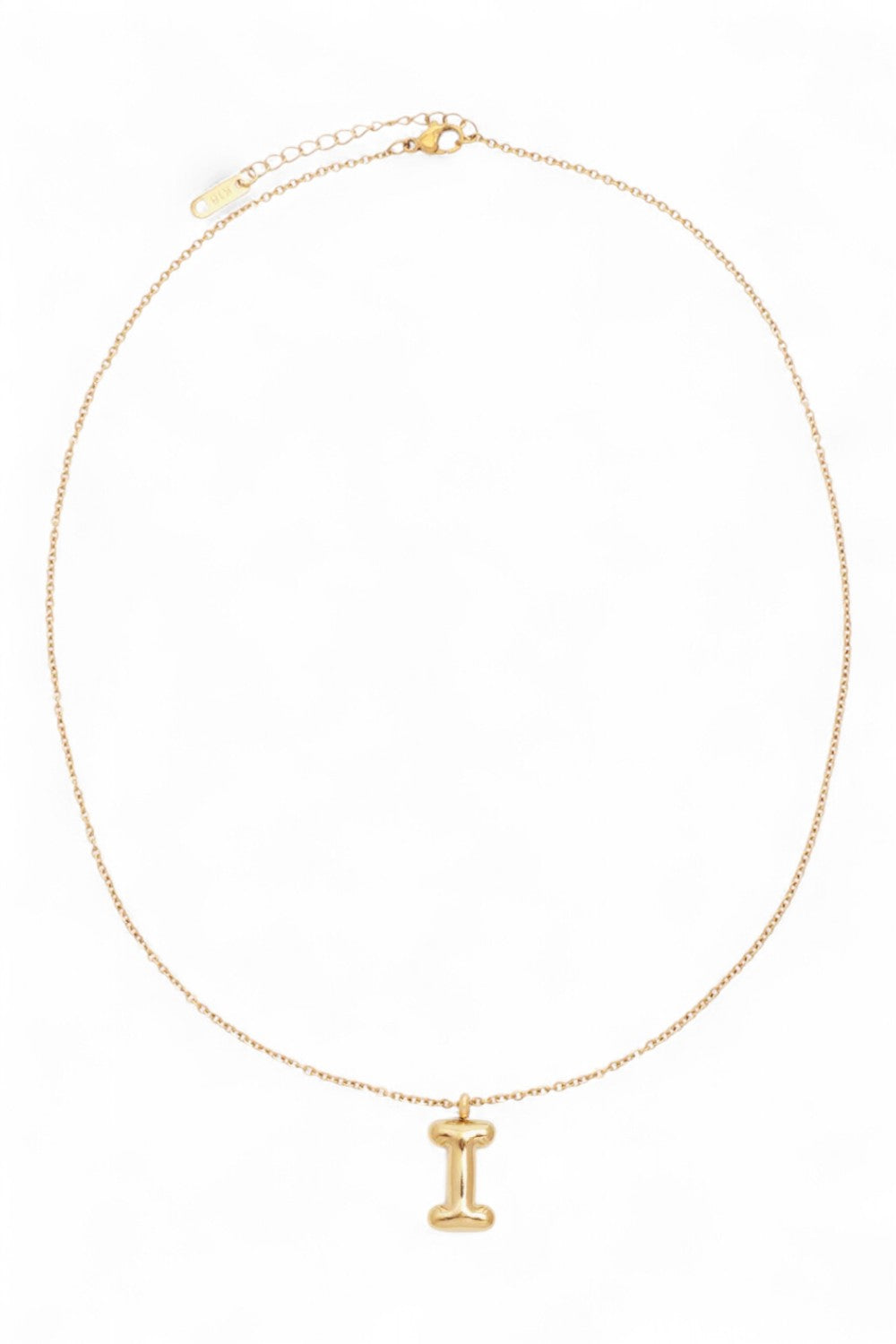 Bubble Initial Necklace | Gold