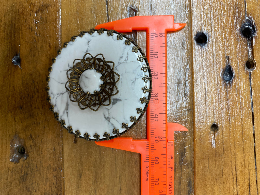 White Turquoise Jan Michael's Brooch