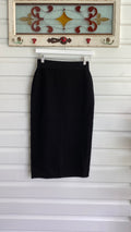 Ribbed Knit Skirt in Black