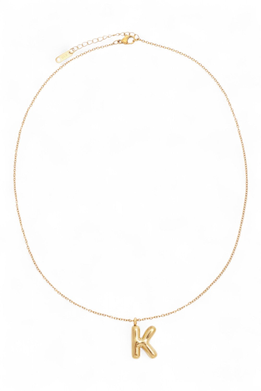 Bubble Initial Necklace | Gold