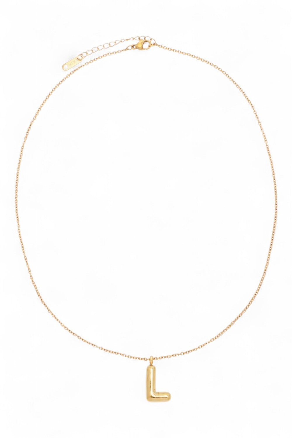 Bubble Initial Necklace | Gold