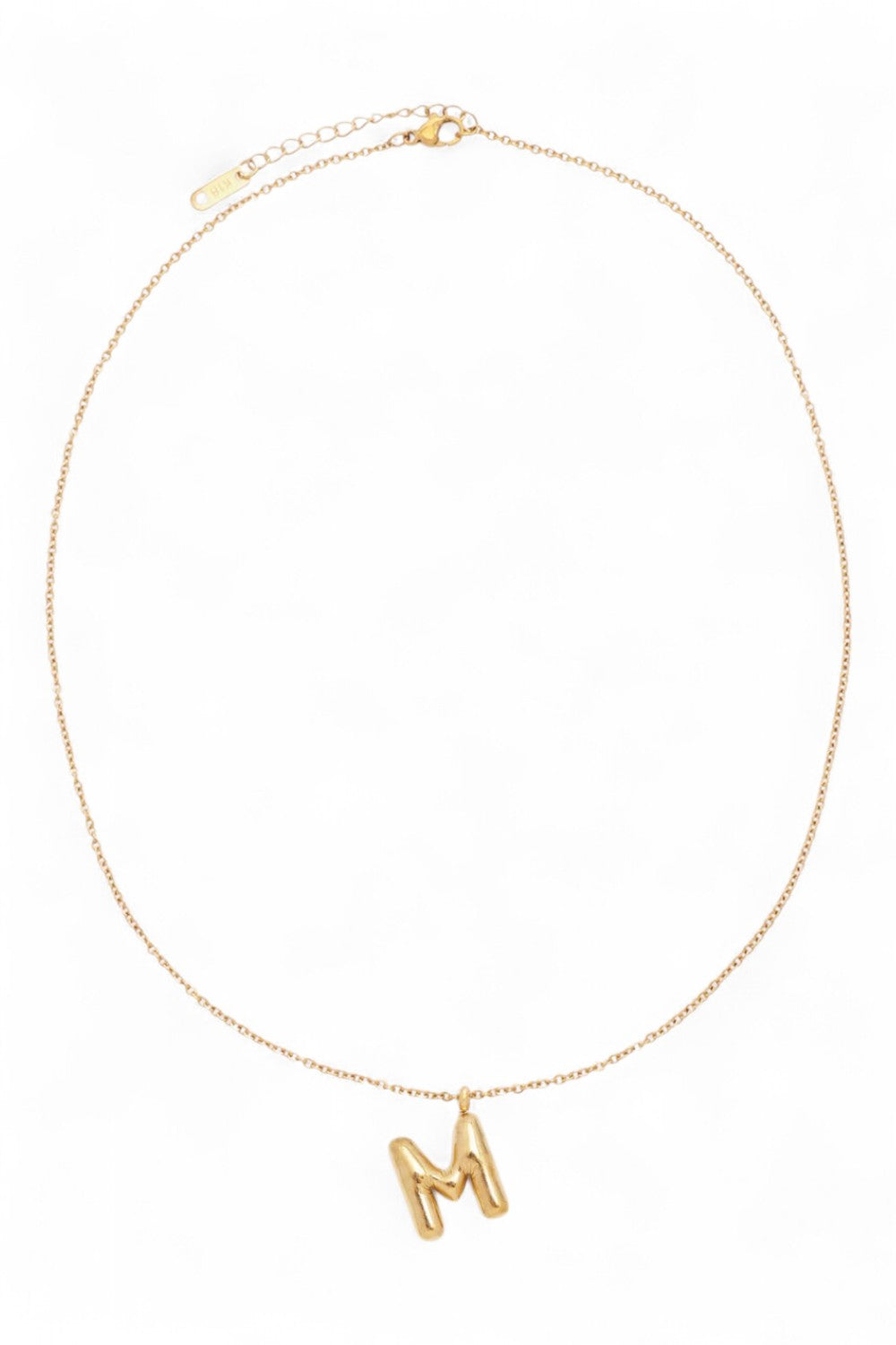Bubble Initial Necklace | Gold