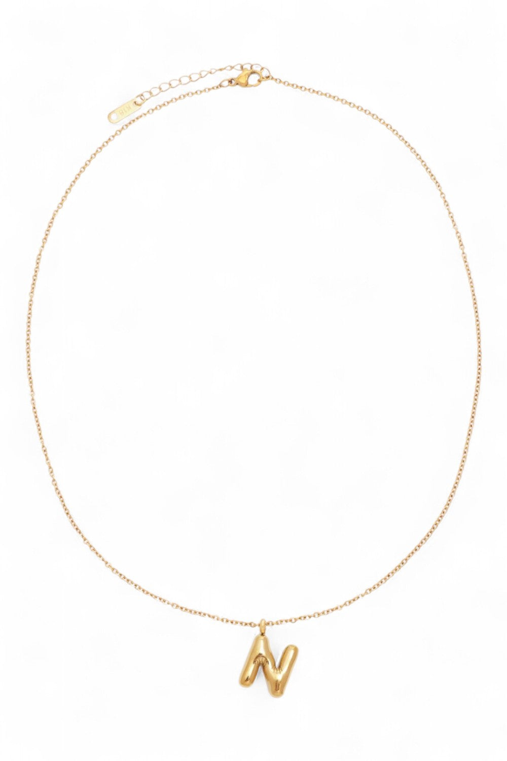 Bubble Initial Necklace | Gold