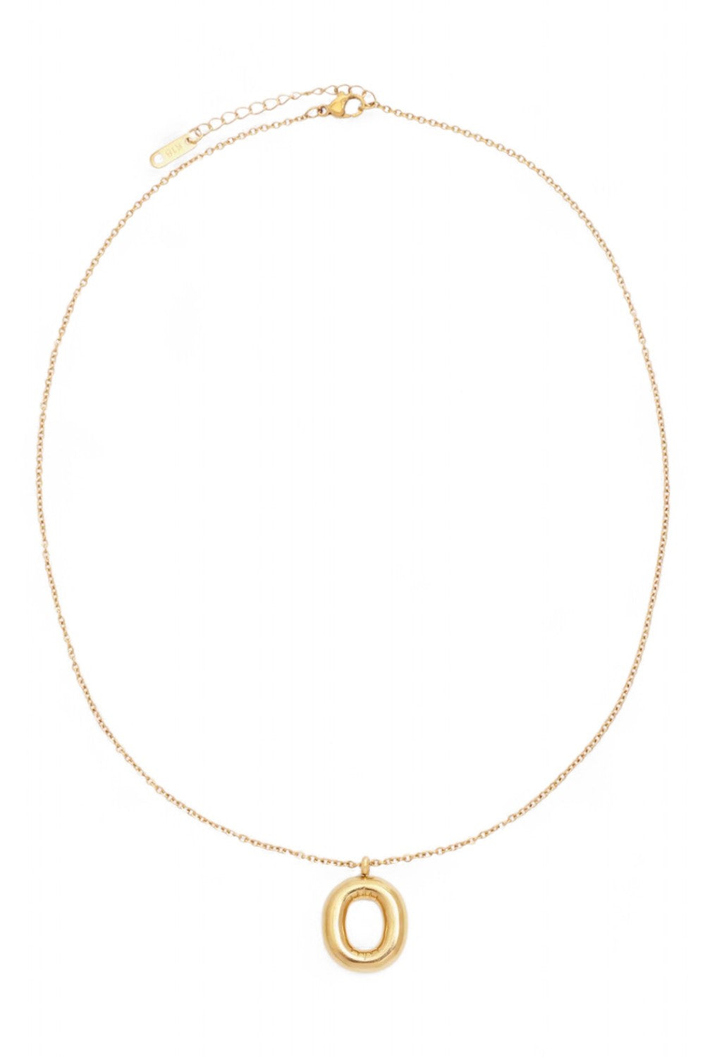 Bubble Initial Necklace | Gold