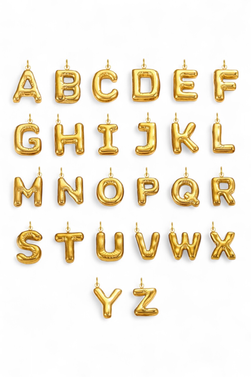 Bubble Initial Necklace | Gold