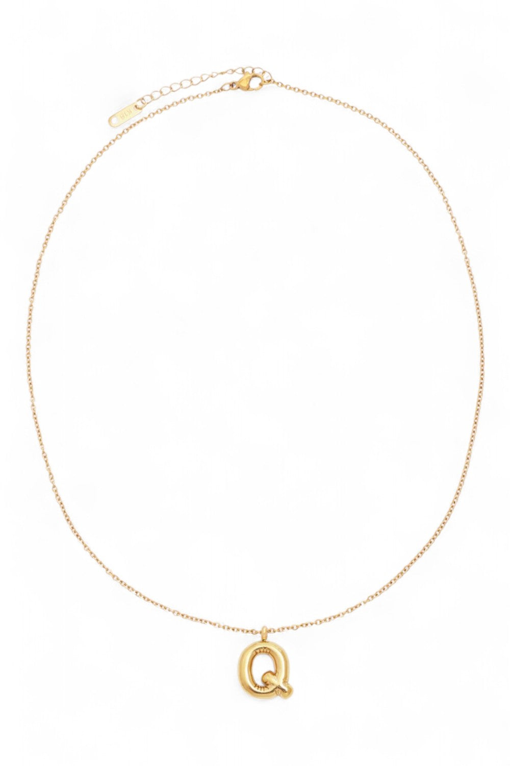 Bubble Initial Necklace | Gold