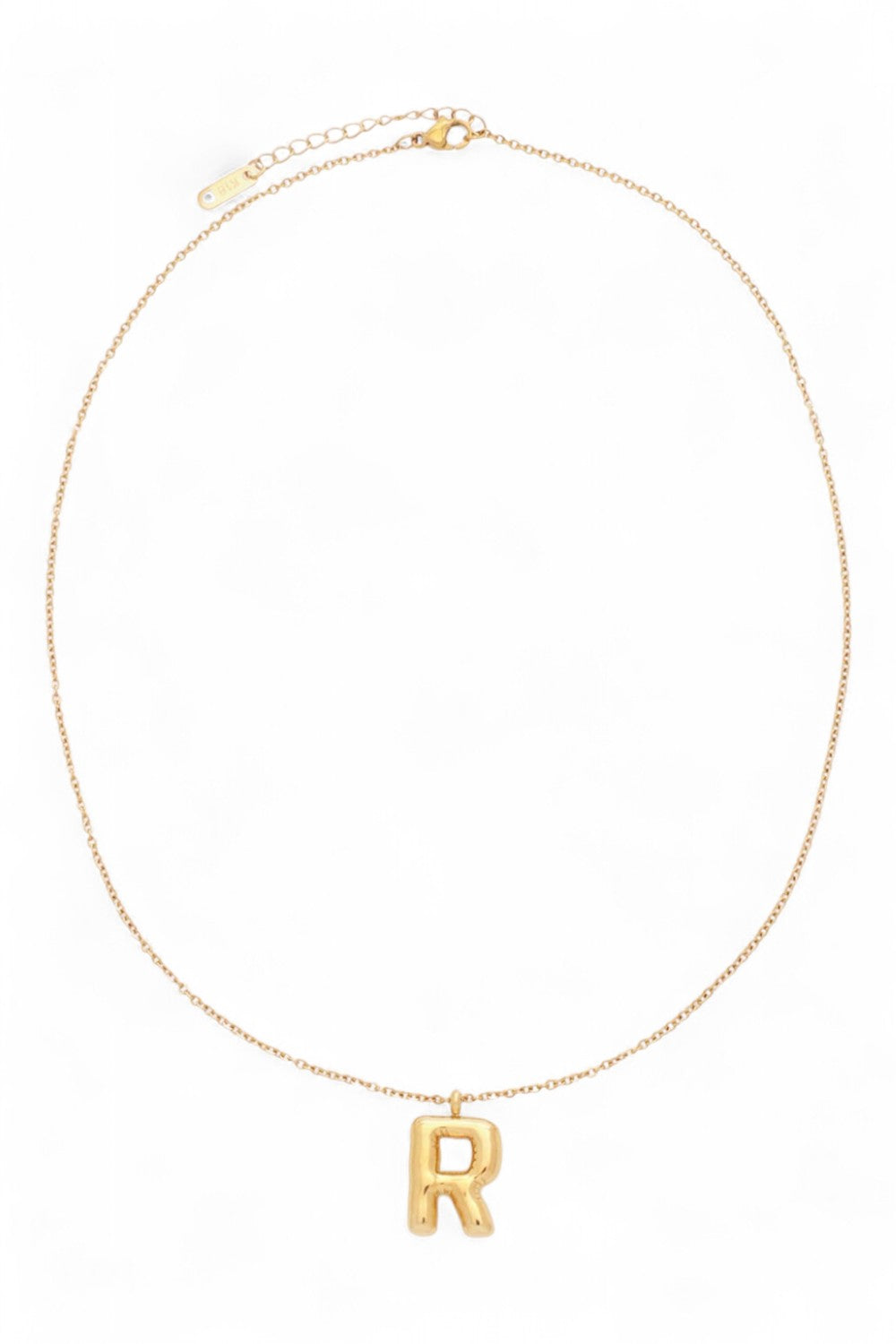 Bubble Initial Necklace | Gold