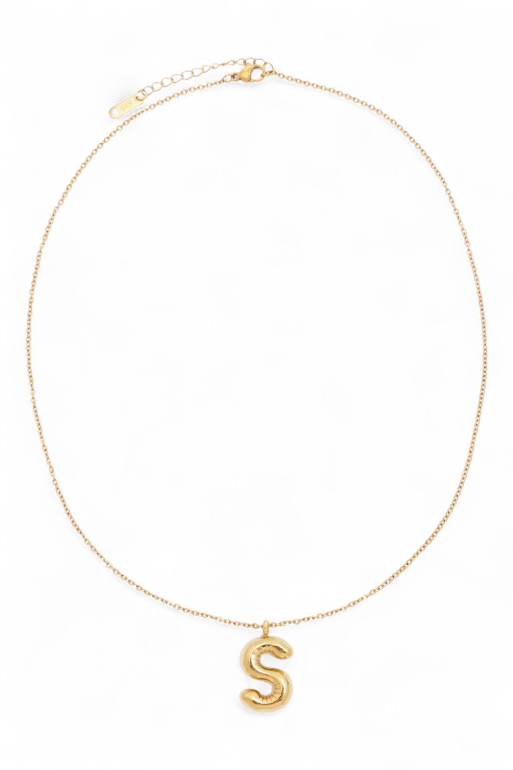 Bubble Initial Necklace | Gold