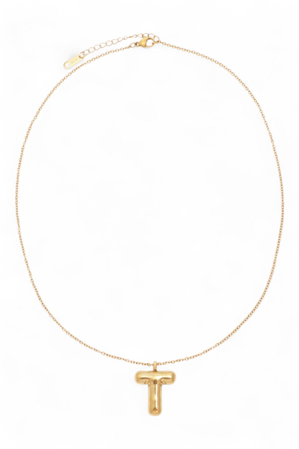 Bubble Initial Necklace | Gold