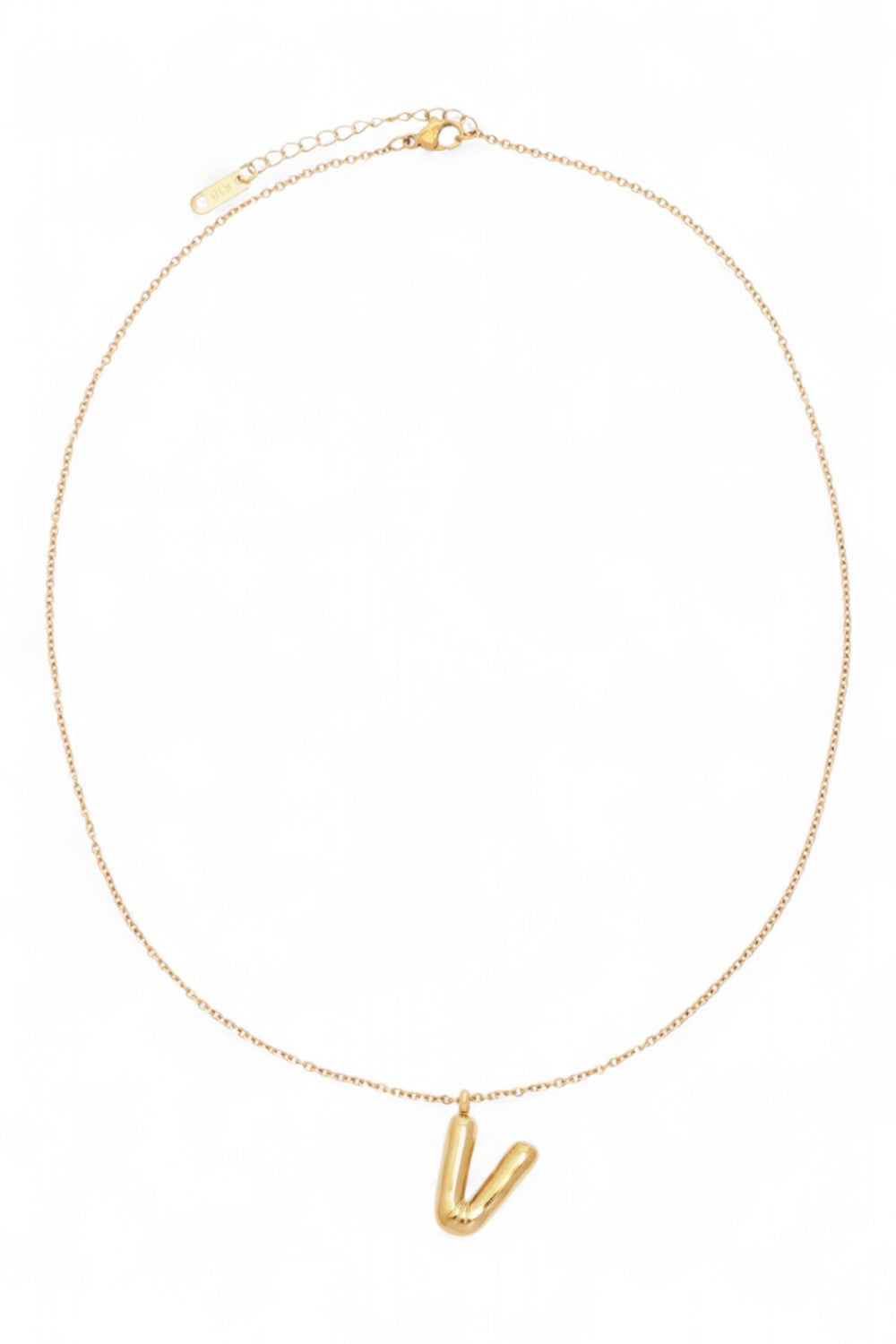 Bubble Initial Necklace | Gold