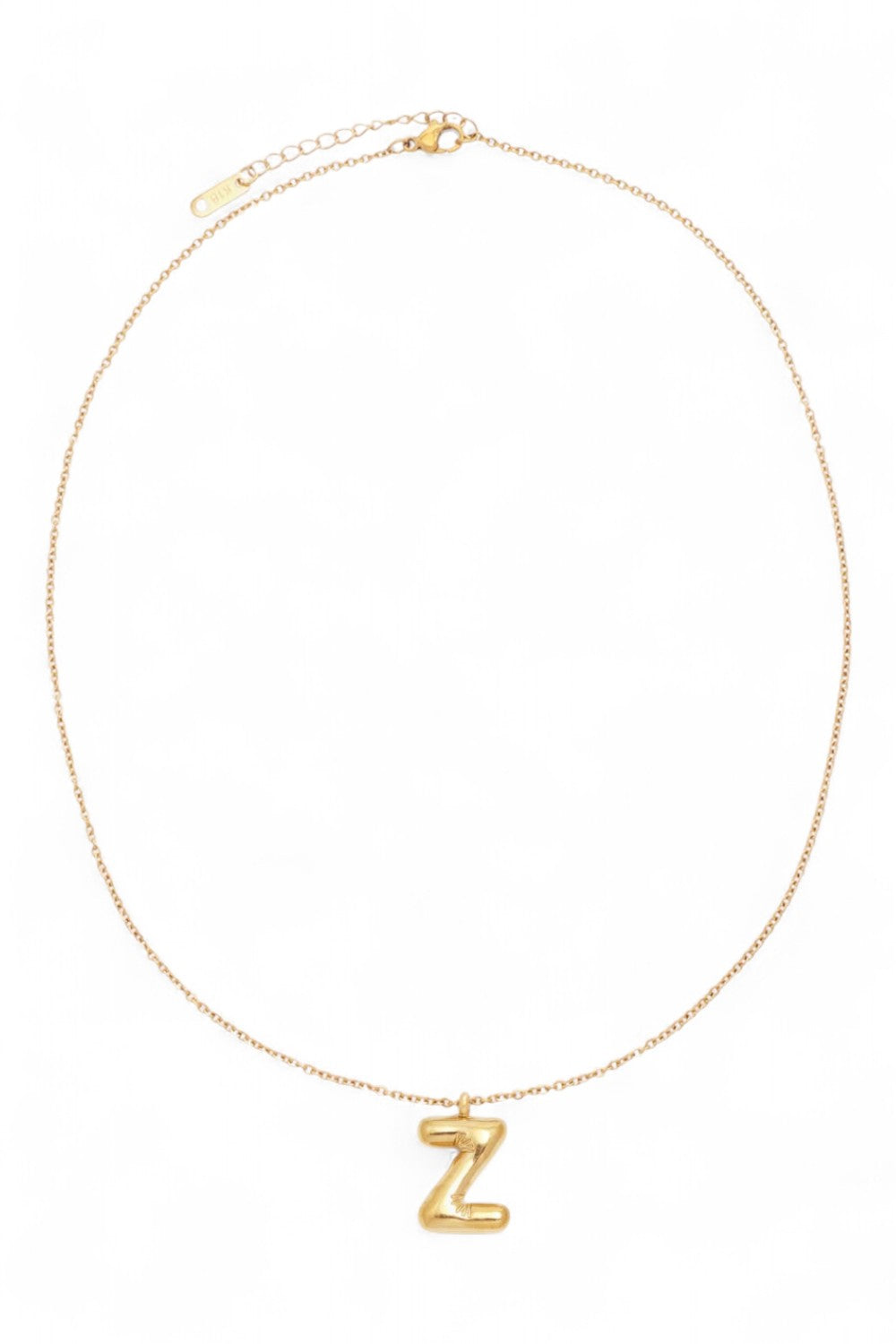 Bubble Initial Necklace | Gold