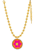 Toshka Necklace | Citrus  Lime Champagne