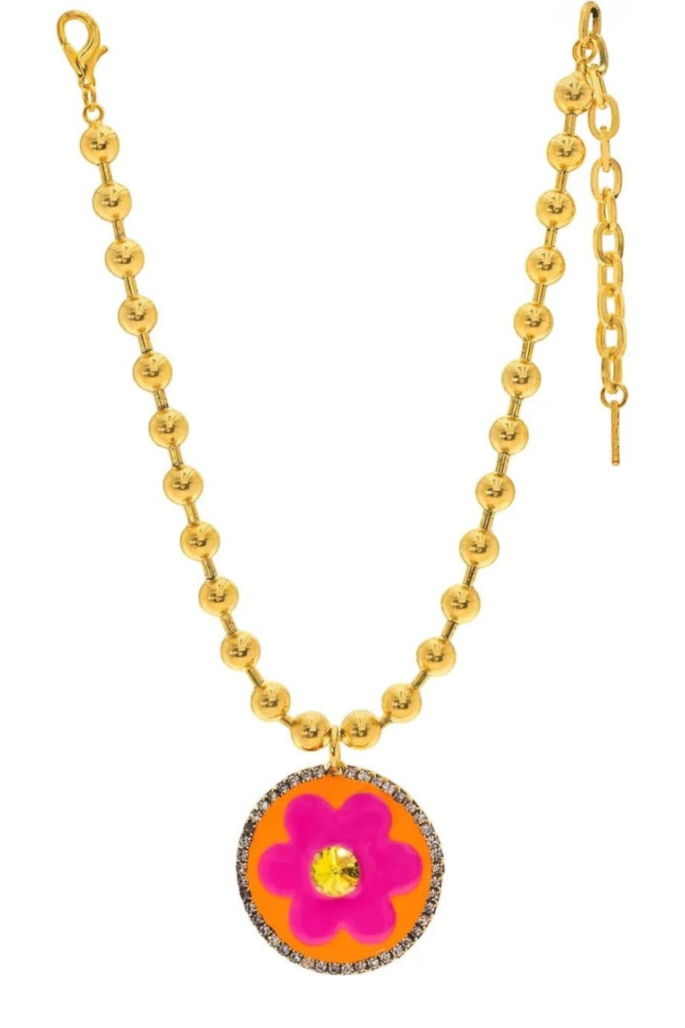 Toshka Necklace | Citrus  Lime Champagne