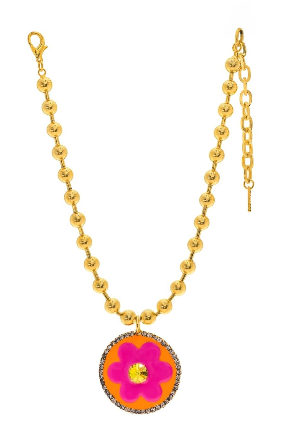 Toshka Necklace | Citrus  Lime Champagne